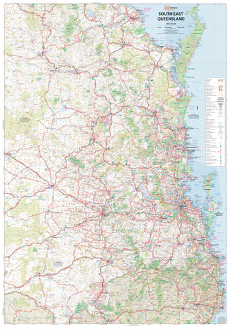 South East Queensland Hema 1000 x 1430mm Supermap
