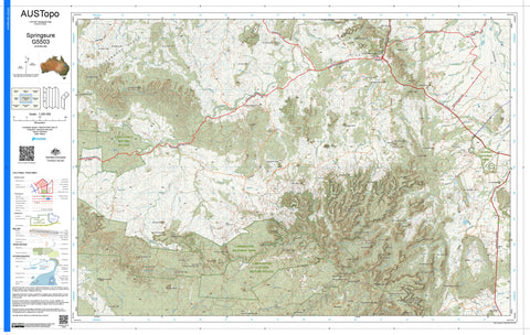 Springsure G5503 AUSTopo 1:250,000 Map