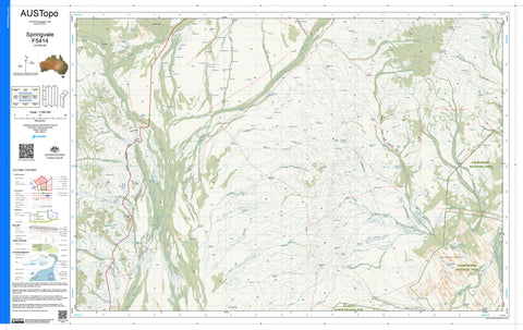 Springvale F5414 AUSTopo 1:250,000 Map