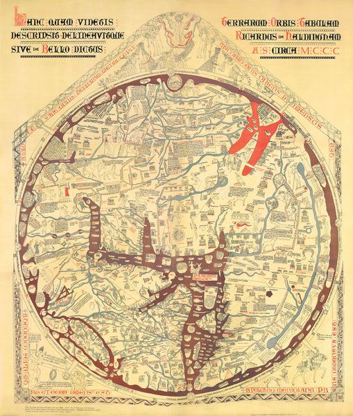 Stanford's Facsimile of the Hereford Mappa Mundi published 1869