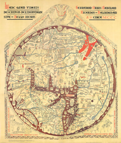 Stanford's Facsimile of the Hereford Mappa Mundi published 1869