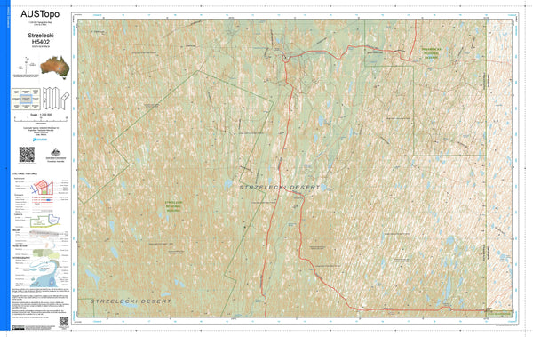 Strzelecki H5402 AUSTopo 1:250,000 Map