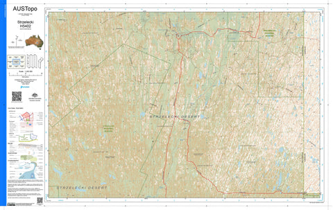 Strzelecki H5402 AUSTopo 1:250,000 Map