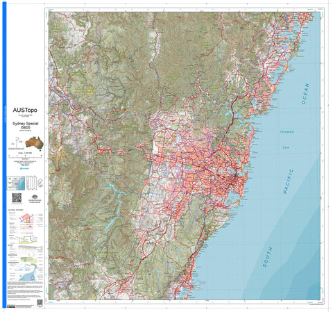 Sydney Special I5605 AUSTopo 1:250,000 Map