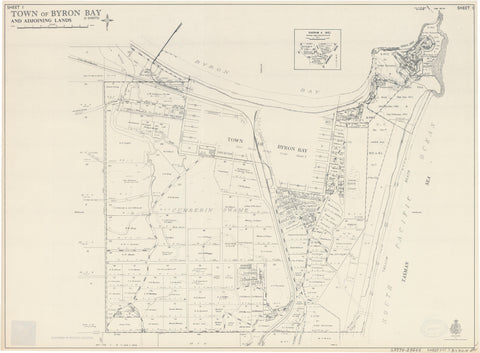 Byron Bay Historic Wall Map 1972