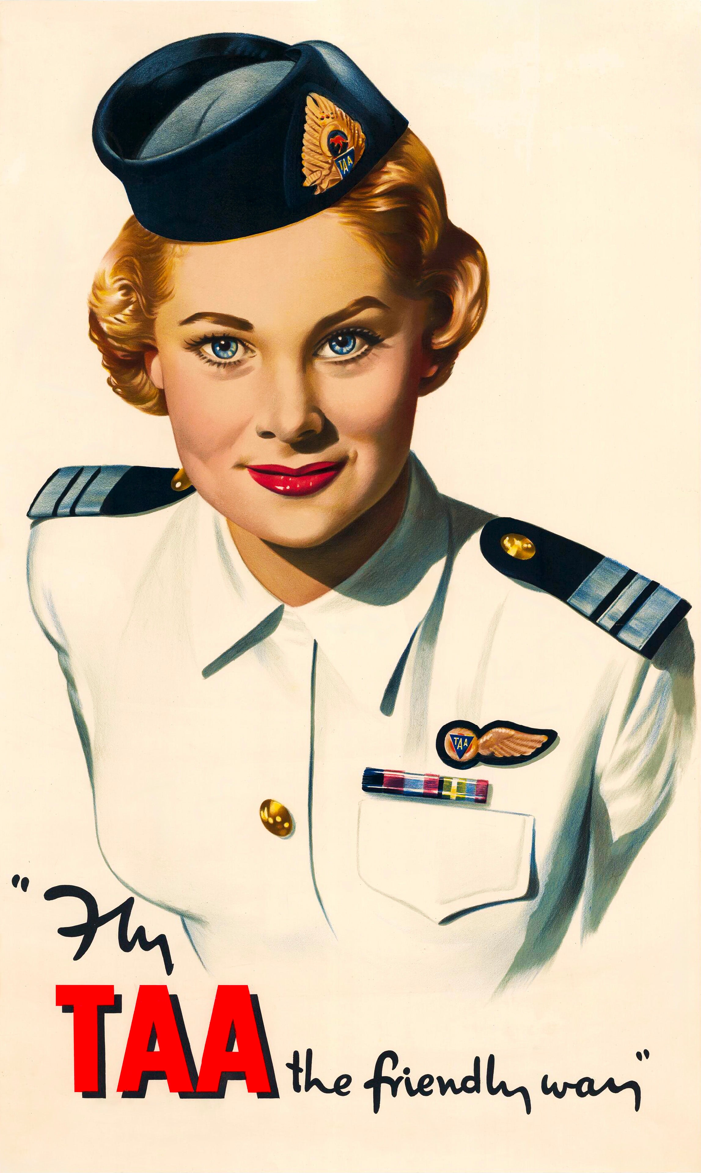 Fly Taa TRAVEL POSTER - Fly TAA the friendly way | Mapworld