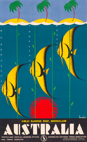 TRAVEL POSTER - Great Barrier Reef by the Australian National Travel Association