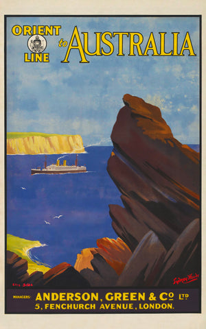 TRAVEL POSTER - Orient Line to Australia