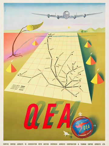 TRAVEL POSTER - Qantas Australia's Traditional Airline