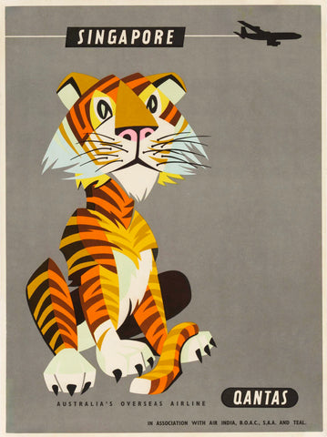 TRAVEL POSTER - Qantas Singapore (Tiger)