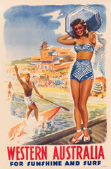 TRAVEL POSTER - Western Australia for Sunshine and Surf | Mapworld