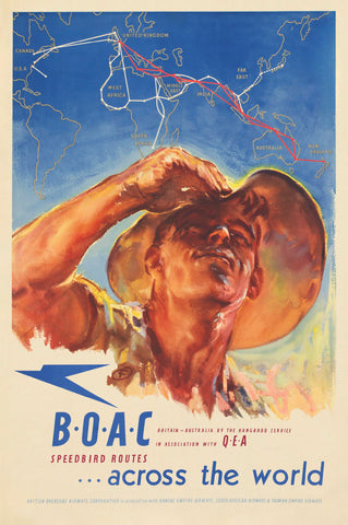 TRAVEL POSTER - BOAC Vintage Poster