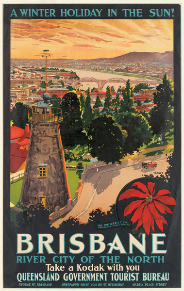 TRAVEL POSTER - Brisbane Vintage Poster