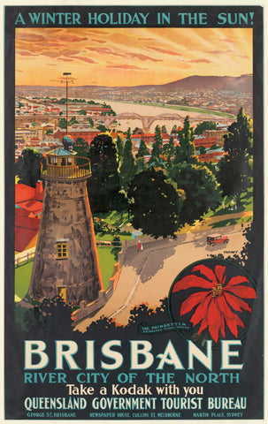 TRAVEL POSTER - Brisbane Vintage Poster