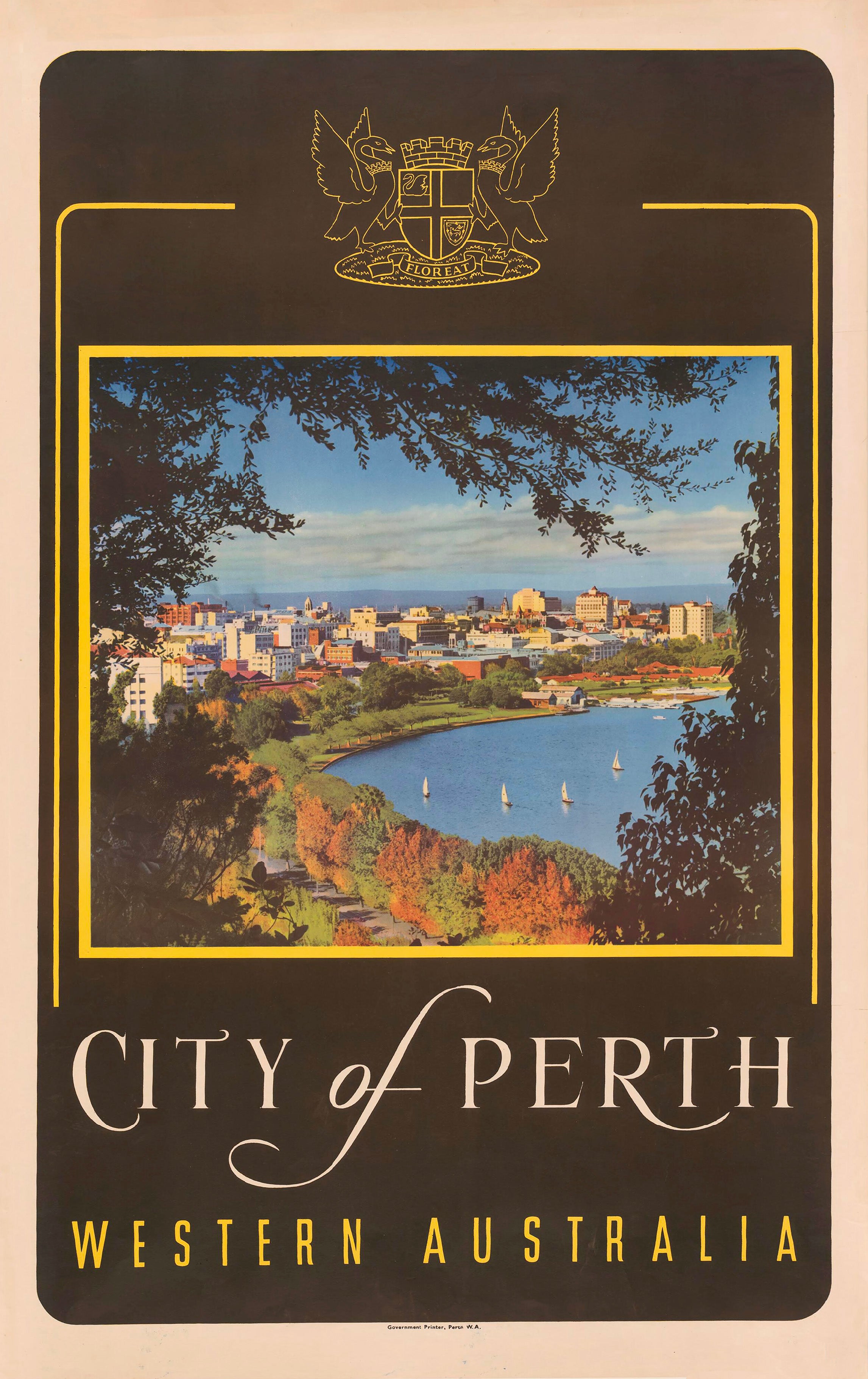 Perth Community Posters TRAVEL POSTER - City of Perth | Mapworld