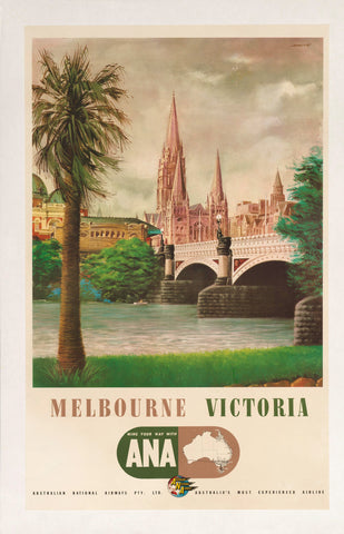 TRAVEL POSTER - Melbourne Vintage Poster