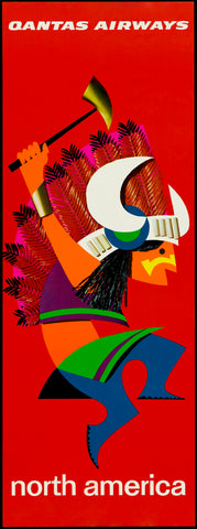 TRAVEL POSTER - North America Qantas