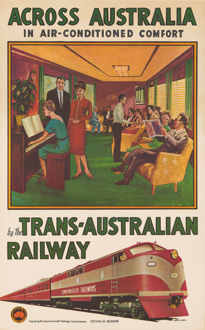 TRAVEL POSTER - Trans Australian Railway Vintage Poster