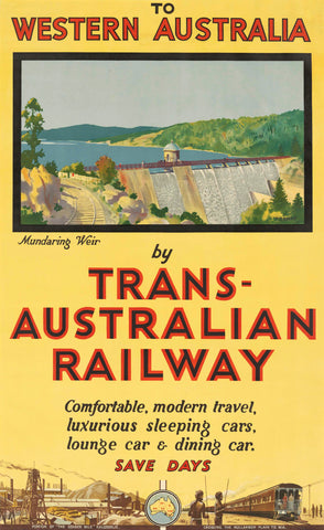 TRAVEL POSTER - WA Railway Vintage Poster