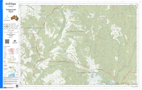 Thargomindah G5416 AUSTopo 1:250,000 Map