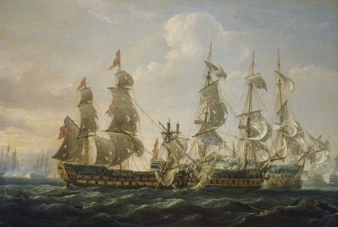 The 'Captain' capturing the 'San Nicolas' and the 'San José' at the Battle of Cape St Vincent by Nicholas Pocock