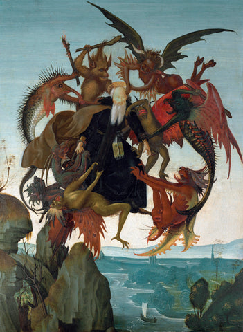 The Torment of Saint Anthony (c. 1487–1488) by Michelangelo Buonarroti