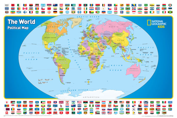 The World for Kids by National Geographic 914 x 610mm