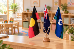 Australian / Aboriginal / TSI Desk Flag Set