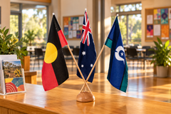 Australian / Aboriginal / TSI Desk Flag Set
