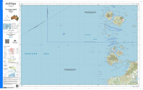 Thursday Island C5411 AUSTopo 1:250,000 Map