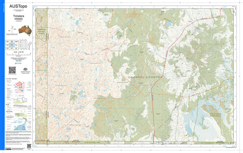 Tickalara H5403 AUSTopo 1:250,000 Map