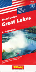 Great Lakes USA Hallwag Map