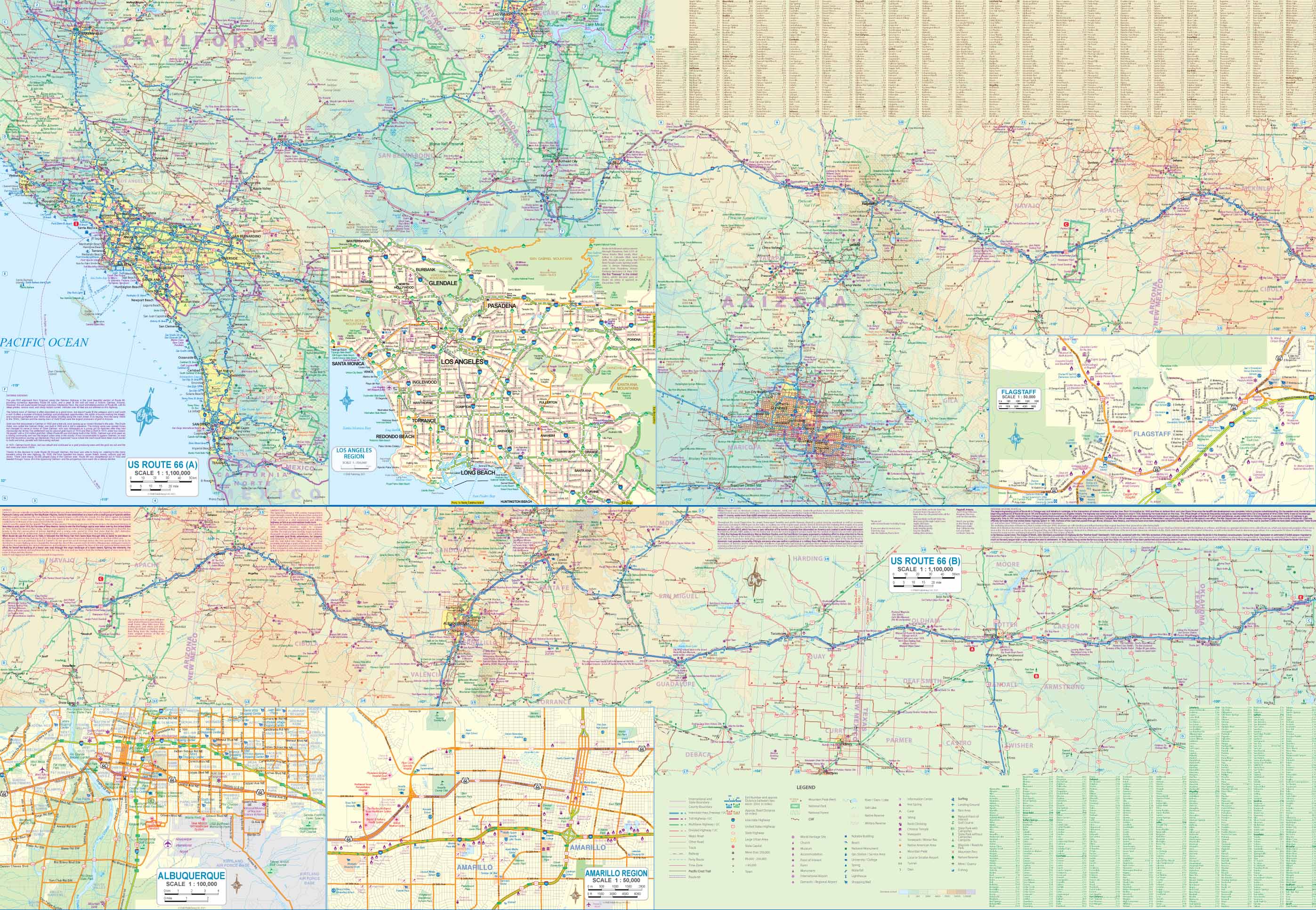 Detailed Maproute Route 66 Detailed Map 850x540