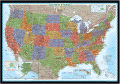 United States of America Decorator National Geographic 1759 x 1219mm Wall Map — National Geographic laminated wall map