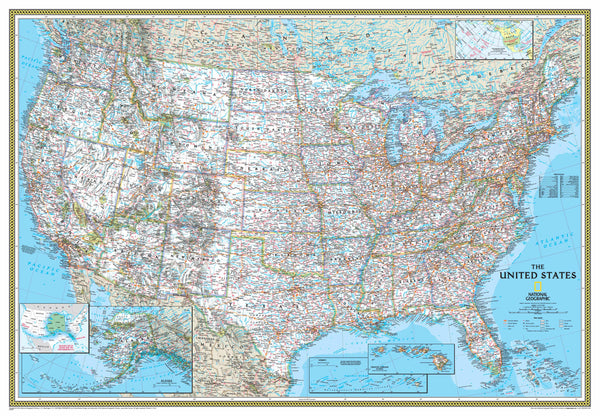 United States of America National Geographic 1462 x 1020mm Wall Map