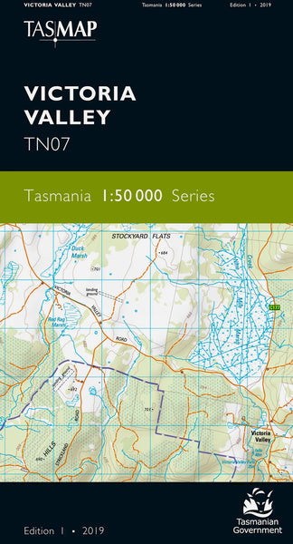 Victoria Valley 1:50,000 Topographic Map – Tasmania
