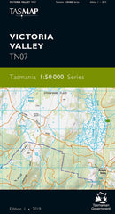 Victoria Valley 1:50,000 Topographic Map – Tasmania