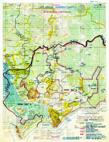 Vietnam War - Phước Tuy Province Wall Map
