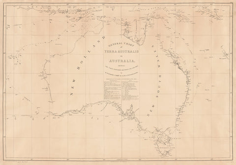 Voyages of Matthew Flinders in the HMS Investigator Wall Map