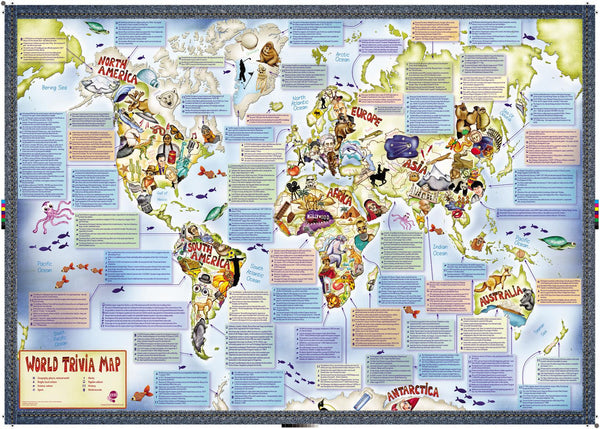 Illustrated Trivia World Map by Maps International