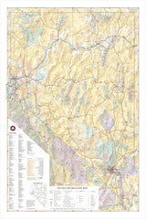 Nevada Recreation 677 x 1016mm Wall Map