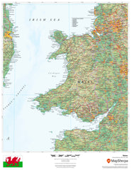 Wales Wall Map 864 x 1118mm