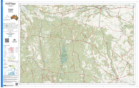 Walgett H5511 AUSTopo 1:250,000 Map