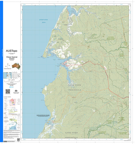 Weipa Special D5403 AUSTopo 1:250,000 Map