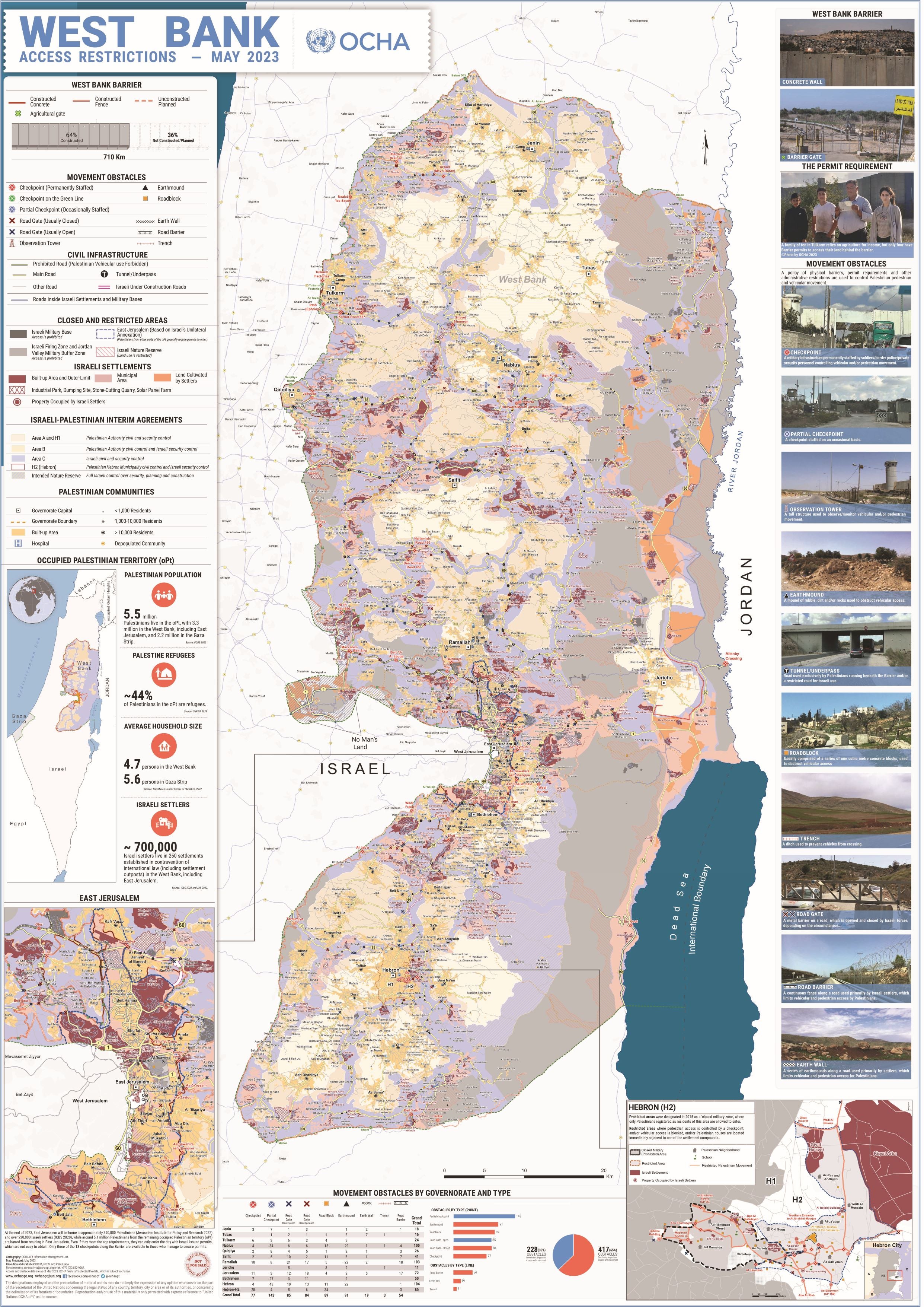 Bank Map Labeled West Bank Wall Map 2024 | Mapworld