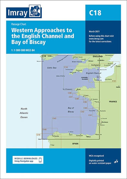 Western Approaches to English Channel & Bay of Biscay Chart – Imray | Mapworld