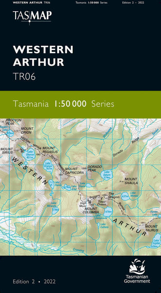 Western Arthur 1:50,000 Topographic Map – Tasmania