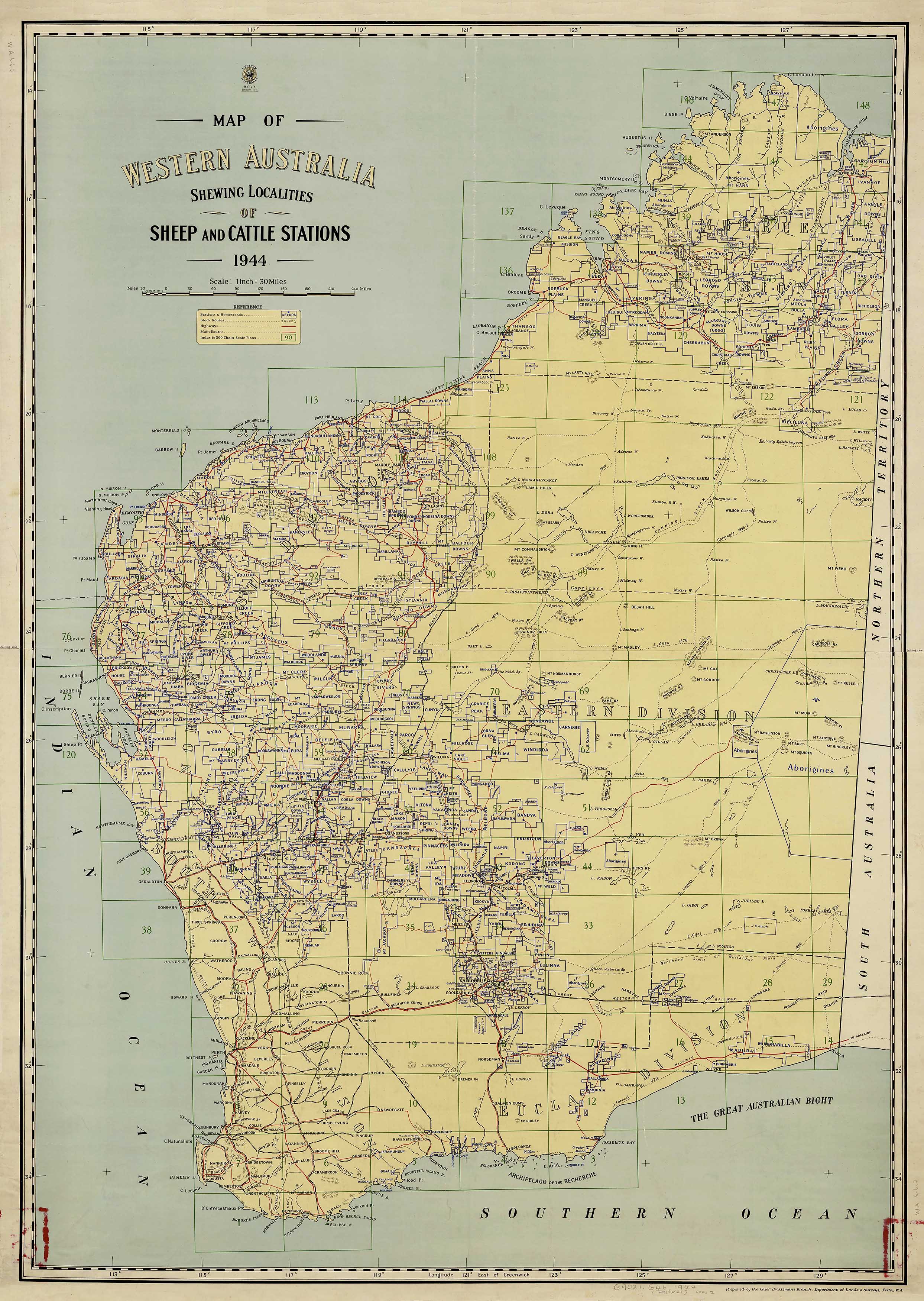 Western Australia Pastoral Leases Map