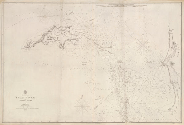 Western Australia — Swan River & Rottnest Island (1841) — vintage historical map reproduction