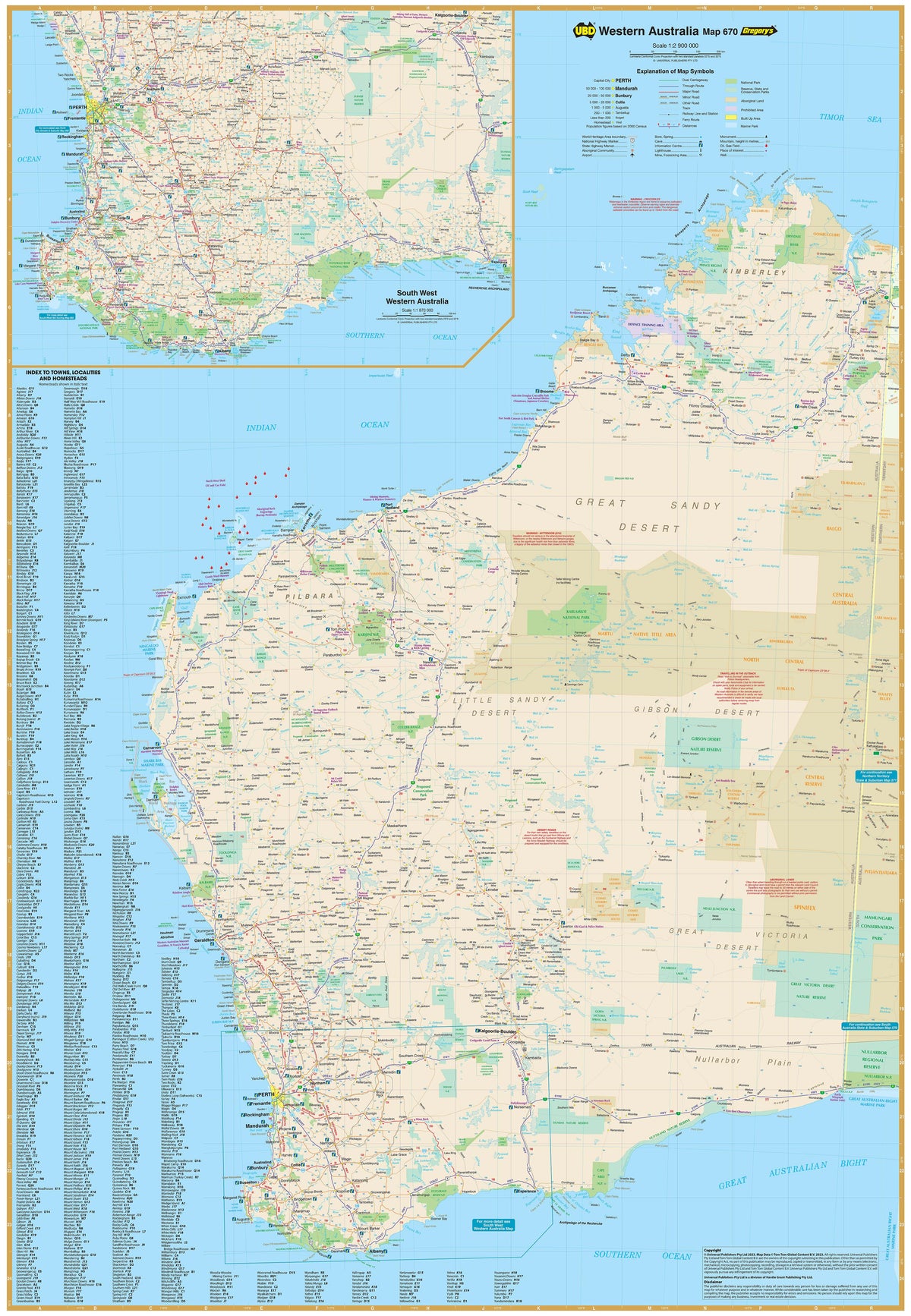 Western Australia Maps | Perth, Pilbara, Kimberley | Mapworld